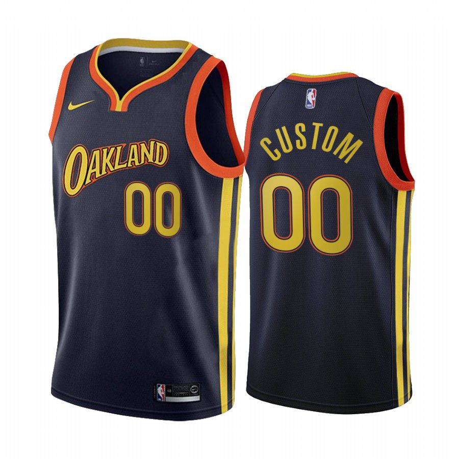 Men Golden State Warriors 00 custom navy city edition oakland 2020 nba jersey